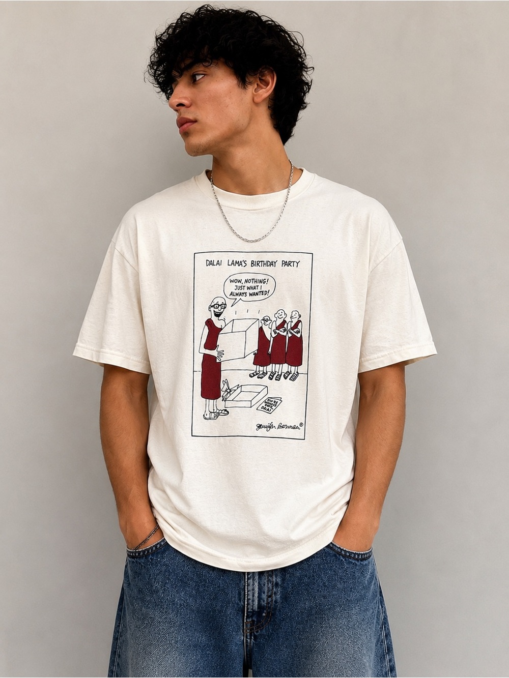 Vintage Dalai Lama’s Birthday Party Graphic T-Shirt XL Organic Cotton USA